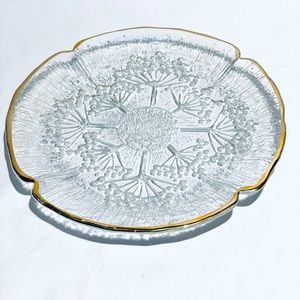 Vintage Dansk Floriform Plates Korianputki Parsley gold rimmed